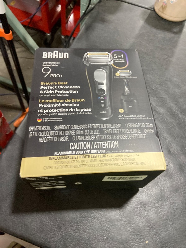 Photo 1 of Braun Series 9 PRO+ Electric Shaver, Pro SensoAdapt, 6in1 SmartCare Center, Wet & Dry Razor, 9660CCPS, Black