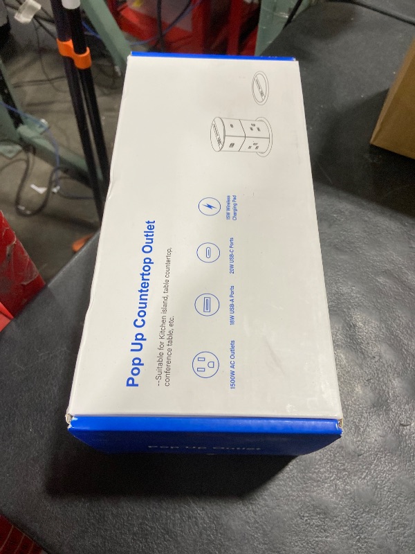 Photo 1 of ANNQUAN 3.15" Pop Up Outlet with 15W Wireless Charger,Max 20W Power Delivery,800J Surge Protection,4 Tamper Resistant Outlets,4 USB Ports ETL Listed