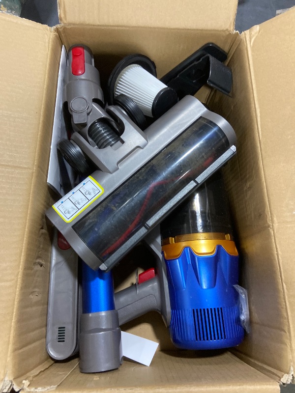 Photo 1 of **DAMAGED, INCOMPLETE** iXlion Cordless Vacuum Cleaner for Home - Powerful Stick Vacuum with HEPA Filter, 55-Min Runtime, LED Light, Anti-Tangle Brush, Detachable Battery,Lightweight Vacuum for Pet Hair,Carpets & Hard Floors