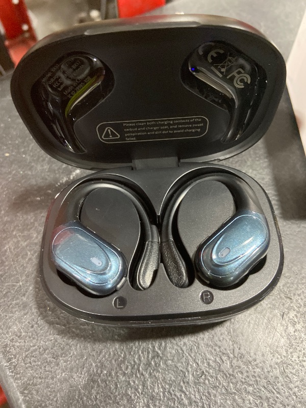 Photo 1 of HAOYUYAN Wireless Earbuds, Sports Bluetooth Headphones, 80Hrs Playtime Ear Buds with LED Power Display, Noise Canceling Headset, IPX7 Waterproof Earphones for Workout/Running(Black)