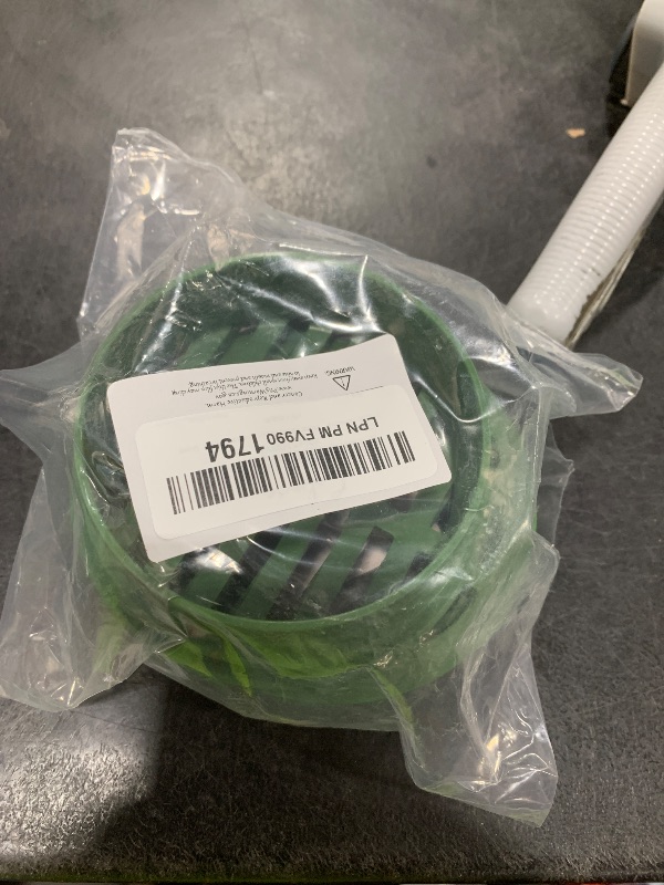 Photo 1 of (2 Pack) Calvana 4” Plastic Round Drainage Grate Cover, Fits 4” Pipes, Prevents Debris, Ideal for Lawns, Patios, and Walkways, Durable UV-Resistant Plastic, Easy Installation, Green