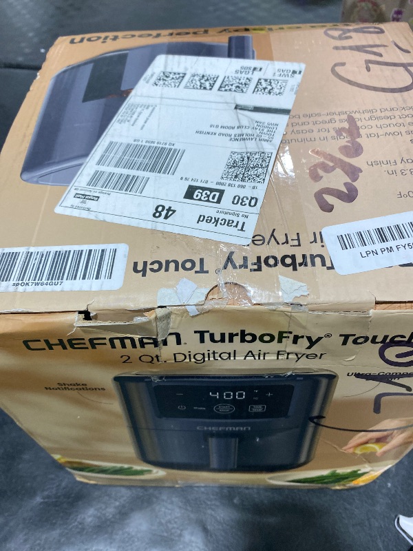 View 2 of NON-FUNCTIONAL, PARTS ONLY-------------------------------------------CHEFMAN 2 Qt Mini Air Fryer – Digital Space-Saving Compact Air Fryer with Nonstick and Dishwasher Safe Basket, Quick & Easy Meals in Minutes, Features Digital Timer and Shake Reminder –