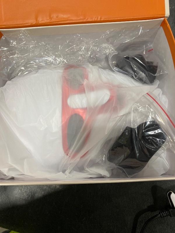 Photo 1 of tinkoola Red Light Therapy Mask for Face & Neck, LED Face Light Therapy,USB C Rechargeable,Infrared Mask for Home Working Travel Yoga (Blush)