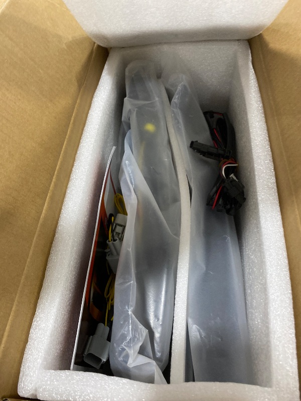 Photo 1 of LED Daytime Running Lights (DRL) for 2021-2024 Tesla Model Y with Dynamic Amber Turn Signals + 6500K White DRL | Plug & Play Direct Fit | Startup Animation | IP67 Waterproof (1 Pair)