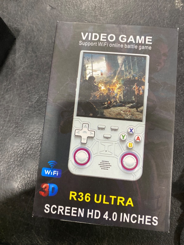 Photo 1 of Blorkbuy R36 Ultra Retro Handheld Game Console, 4.0-Inch 720x720 IPS HD Display, Preloaded 20000+ Games, Linux Open Source WiFi, Dual Joystick Portable Travel Gift for Gamers & Adults (Black)