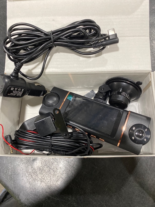 Photo 1 of 4 Channel 360° Dash Cam Front Rear Inside & Left Right,4K+1080P*3 FHD Car Camera,5GHz WiFi & App Control,8 IR Lamps Night Vision,24H Parking Mode,G-Sensor,Loop Recording,Includes 64GB SD Card?Black?