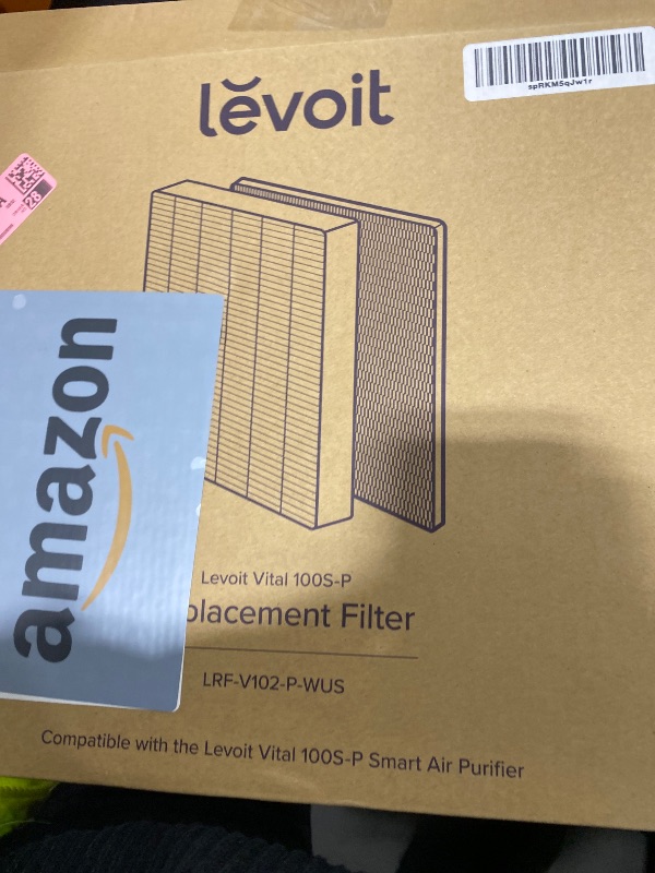 Photo 1 of LEVOIT Vital 100S-P Replacement Filter, Genuine Air Purifier Filters, Supports HEPA Sleep Mode, High-Efficiency Activated Carbon for Removal of Pet Dander, Smoke Odor, Allergens, Vital 100S-RF, 1 Pack