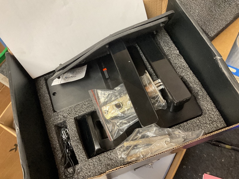 Photo 1 of Harfo Smart Door Lock, Heavy Duty 5 in 1 Keyless Entry Door Lock, Full App Control Digital Keypad Lock, Reversible Handle with Fingerprints and Passcodes for Family/Office/Apartment (Black)