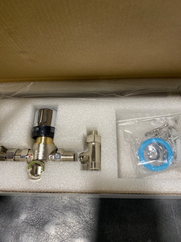 Photo 1 of WASSERMANN Adjustable Temperature Sensor Valve Kit for Instant Hot Water Recirculating System?304 Stainless Steel Bypass Sensor Valve Replacement for the Plastic Sensor Valve