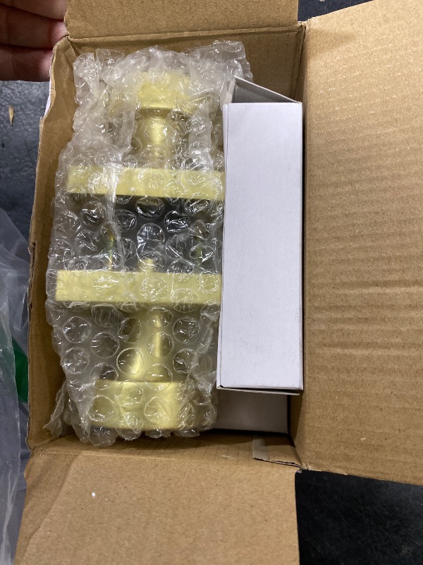 Photo 1 of Haidms Gold Door Knobs Interior Privacy, Heavy Duty Square Brushed Gold Interior Door Knobs for Bedroom Bathroom, Brushed Brass Door Knobs (6 Pack)