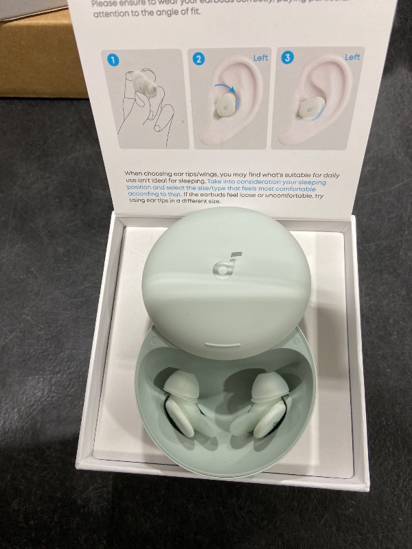 Photo 1 of Soundcore Sleep A30 by Anker Sleep Earbuds, Smart Active Noise Cancelling Sleep Headphones, Adaptive Snore-Masking System, Ultra-Comfort for Side Sleepers, 45H Playtime