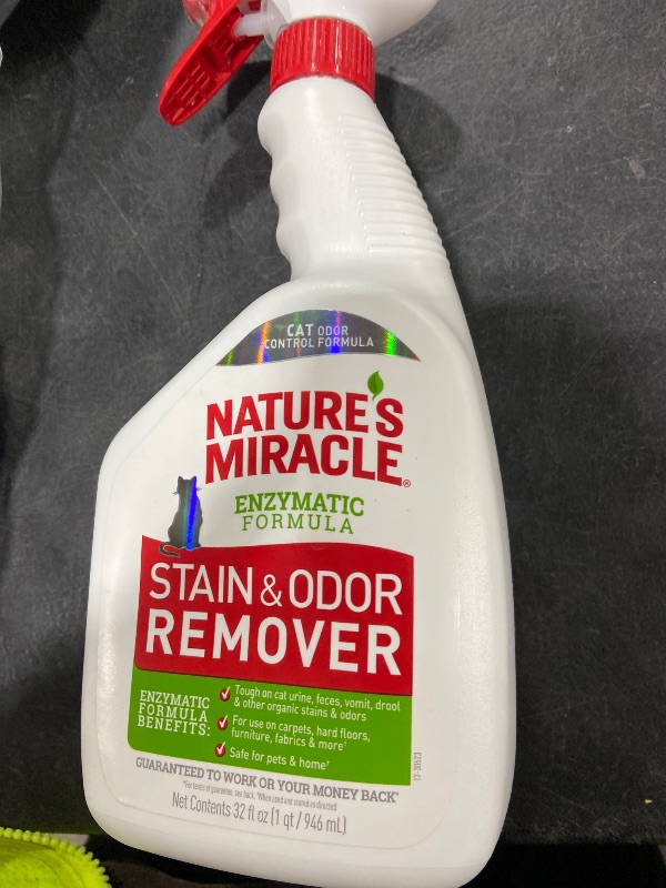 Photo 1 of ********READ CLERK COMMENTS********
Nature's Miracle Stain and Odor Remover, Spot Stain and Pet Odor Eliminator, Enzymatic Formula, 32 Ounce Spray
