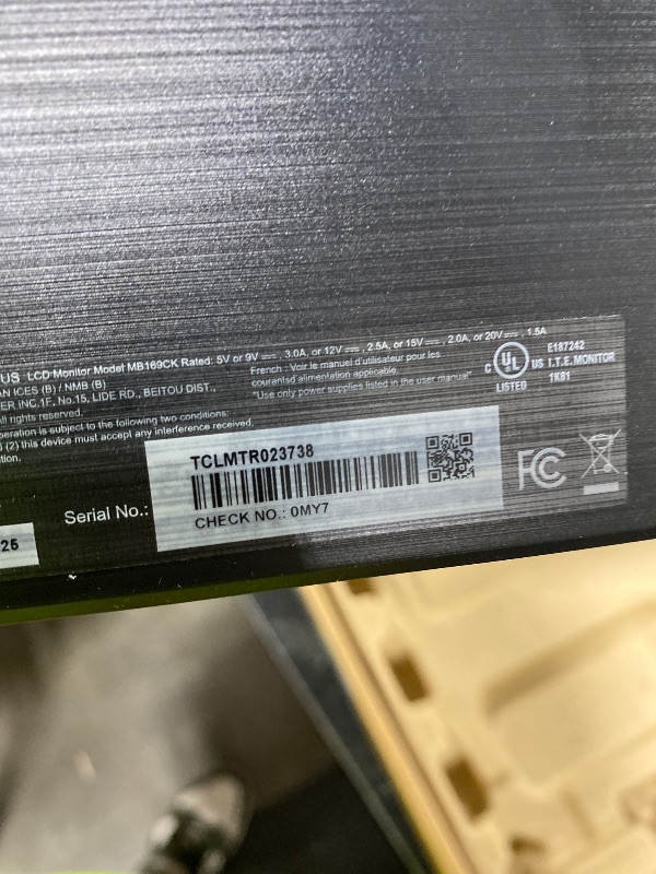 Photo 1 of ASUS ZenScreen 16” Portable USB Monitor (MB169CK-P) - Full HD, IPS, Dual USB-C, Eye Care, Flicker Free, Blue Light Filter, Anti-Glare Surface, 360° Kickstand, 3 yr Warranty