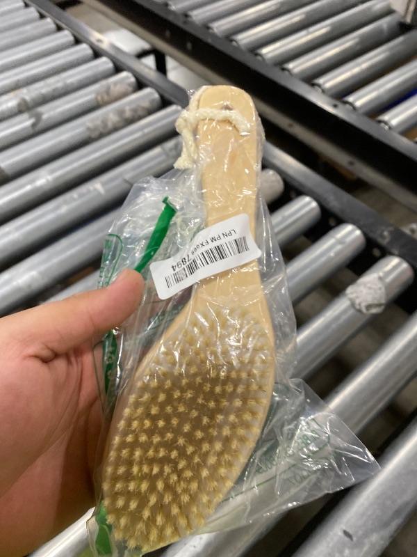 Photo 1 of 100% Natural Boar Bristle Body Brush with Contoured Wooden Handle by TOUCH ME
