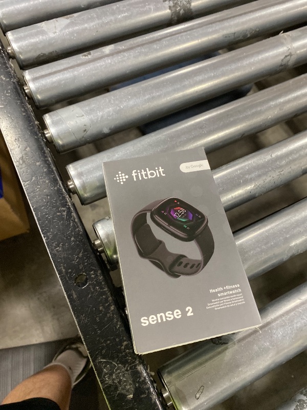 Photo 1 of Fitbit Sense 2 Advanced Health and Fitness Smart Watch (Grey/Graphite) with Manage Stress, ECG, SpO2, GPS, 2 Sizes Bands, Bundle with Charger Dock, Wall Adapter, 2 Screen Protectors & PremGear Cloth
