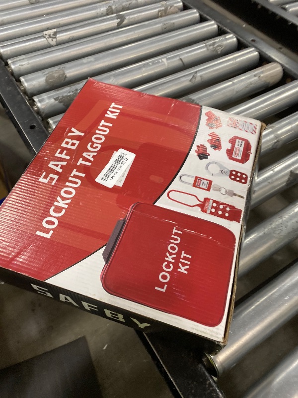 Photo 1 of Lockout Tagout Kit Electrical Loto - Clamp-On Circuit Breaker Lockout, Group Lockout Hasps, Lockout Tag, Universal Multi- Pole Breaker with Pocket Bag (Bigger Red Kit)