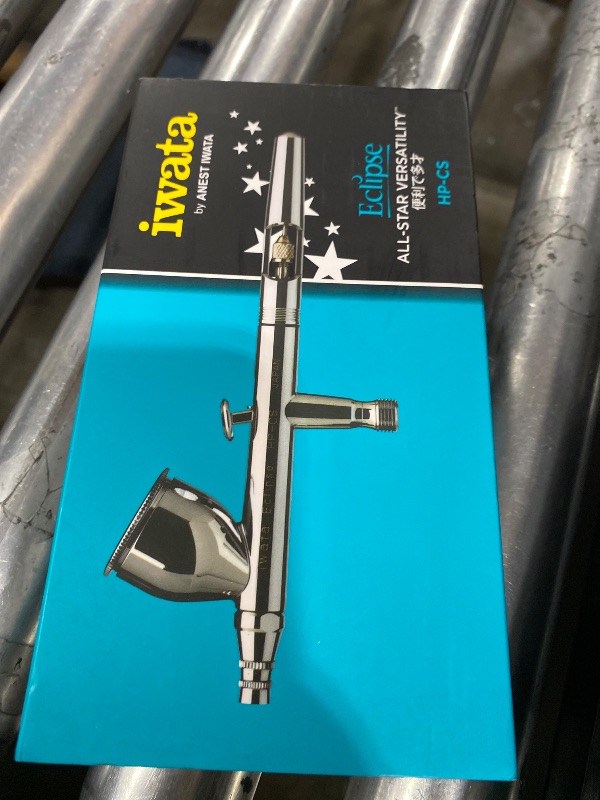 Photo 1 of Iwata Eclipse HP-CS Airbrush - Gravity Feed Dual Action, High-Flow Atomization for Fine Detail to Wide Coverage – E3 Nozzle, 0.24 oz Cup – Ideal for Artists, Model Painting, Cosplay & More