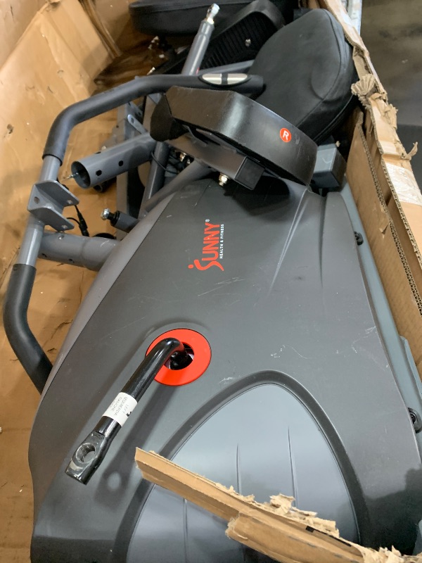 Photo 1 of **Parts Only** Sunny Health & Fitness Smart Recumbent Bike, Full-Body Home Training with Arm/Leg Exercisers, Indoor Cycling Workout Machine Plus Adjustable Seat & Bulit-in Pulse Sensors, Free SunnyFit App Connection