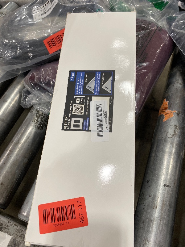 Photo 1 of (5 Pack) BESTTEN USWP6 Matte Snow White Screwless Decorator Wall Plate, 2-Gang Outlet Cover, Decor Switch Face Plate, H4.69” x W4.73”, UL Listed