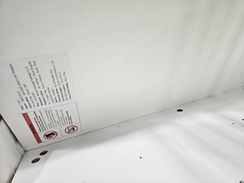 Photo 1 of ** Stock photo for reference only actual color white and brown ** Modern LED 6 Drawer Dresser for Bedroom, White Large Chest of Drawers with Hidden Handles, Long Double Wooden Dresser Closet for Living Room, Entryway, Hallway - White