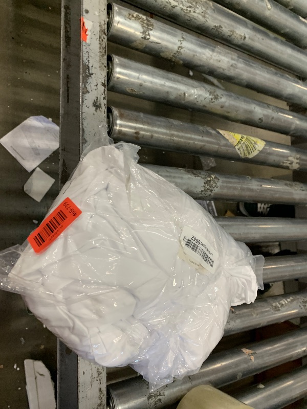 Photo 1 of 10x10ft Wrinkle Free White Backdrop Curtain for Parties Soft Fabric Drapes Wedding White Curtain Backdrop for Birthday Party Decorations Background for Photography 5x10ft, 2 Panels