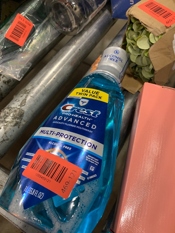 Photo 1 of *** ONLY 1***. Crest Pro-Health Advanced Mouthwash, Alcohol Free, Multi-Protection, Fresh Mint, 1 L (33.8 fl oz), Pack of 2, Blue