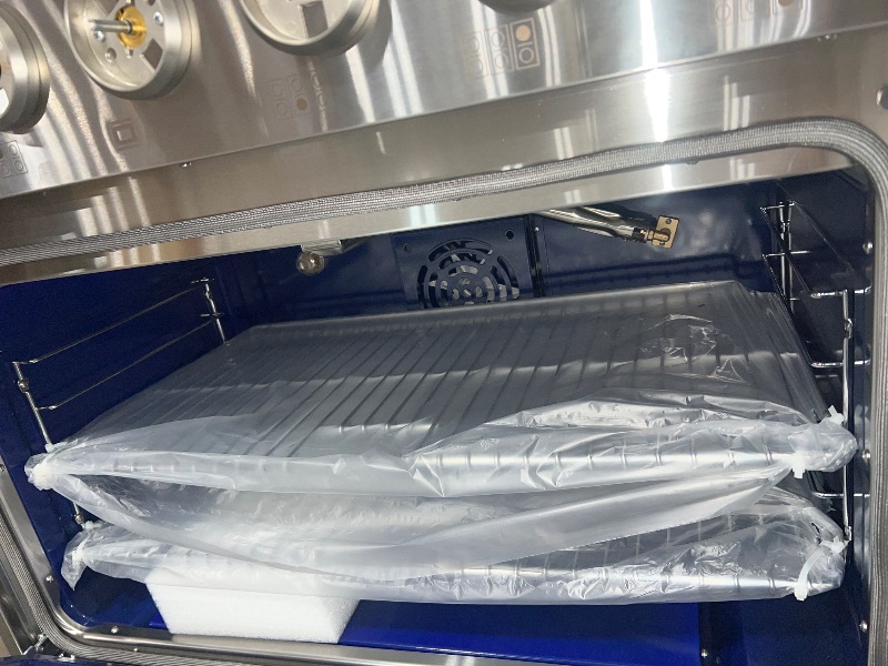 Photo 1 of ***PARTS ONLY**COSMO GRP366 36 in. Vista Collection 4.5 cu. ft. Gas Range, 6 Burners, Convection Oven, LED Light Panel in Modern Stainless Steel ( Pleas Read Clerks Notes)