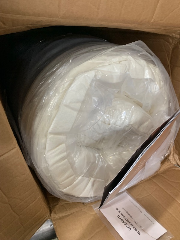 Photo 1 of **2 BOXES** Vesgantti 106" Cloud Couch Sectional Modular Sofa, Deep Seat Comfy Cloud Couch Chenille Memory Foam Sofa Modular Couches for Living Room Bedroom, No Assembly Required (Beige, Left-Facing Chaise)