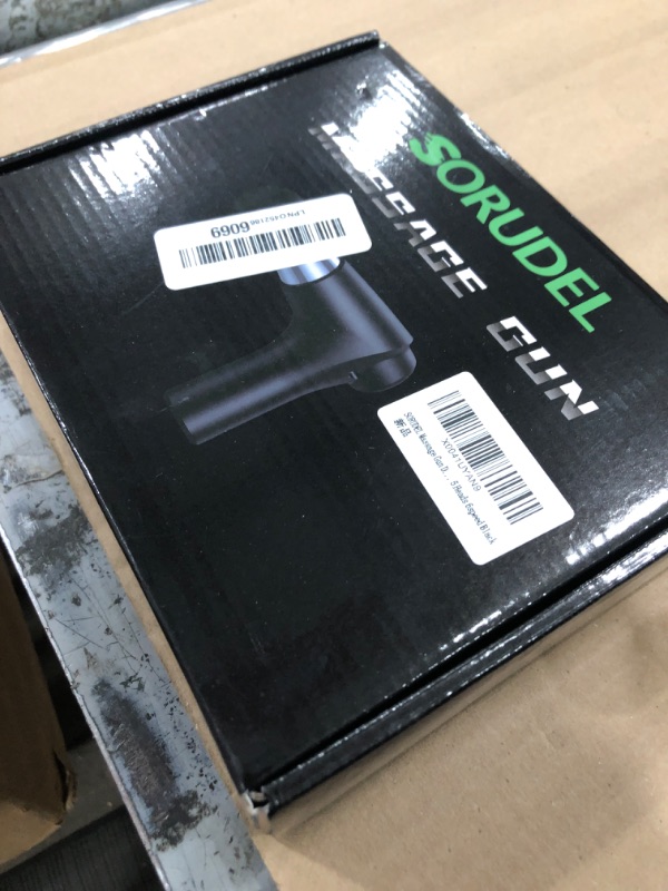 Photo 1 of ***ITEM MAY HAVE ISSUES WITH FUNCTIONALITY

SORUDEL Massage Gun Deep Tissue Massage Gun for Back Pain Relief with 5 Heads 6speed Black