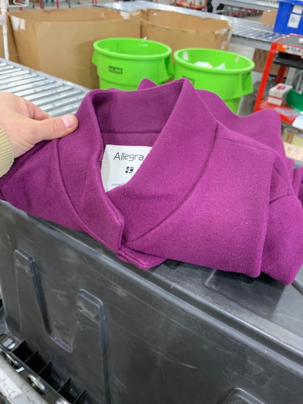 Photo 1 of 
Women's Winter Overcoat Mid Length Stand Collar Single Breasted Outerwear Coat Deep Purple, Large