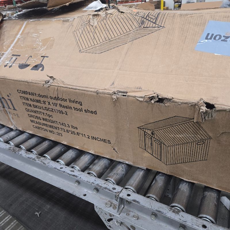 Photo 1 of ***BOX 2/3**** Domi Outdoor Living Outdoor Resin Storage Shed 