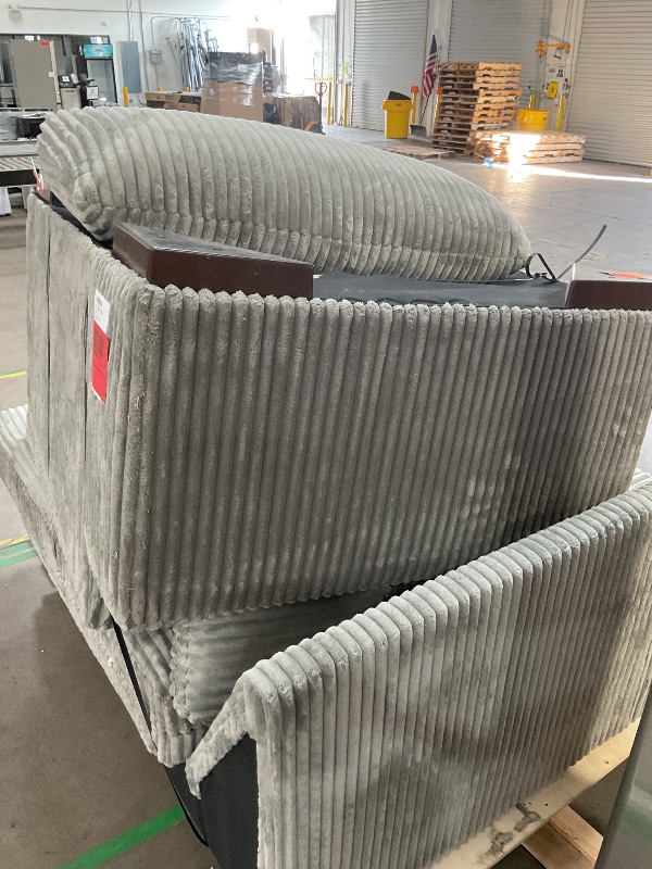 Photo 5 of BOTTOM OF COUCH DAMAGED*Signature Design by Ashley Lindyn Contemporary L-Shaped 2-Piece Sectional with Chaise for Living Room, Gray