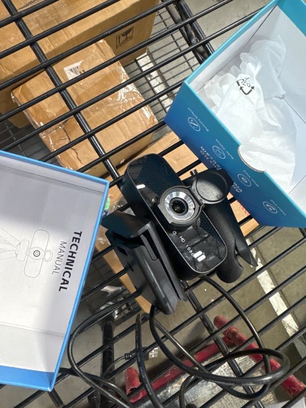 Photo 1 of 1080P Full HD Webcam with Privacy Cover, Wide Angle Lens, Active Light Correction, Plug and Play USB Webcam for PC, Desktop, Laptop