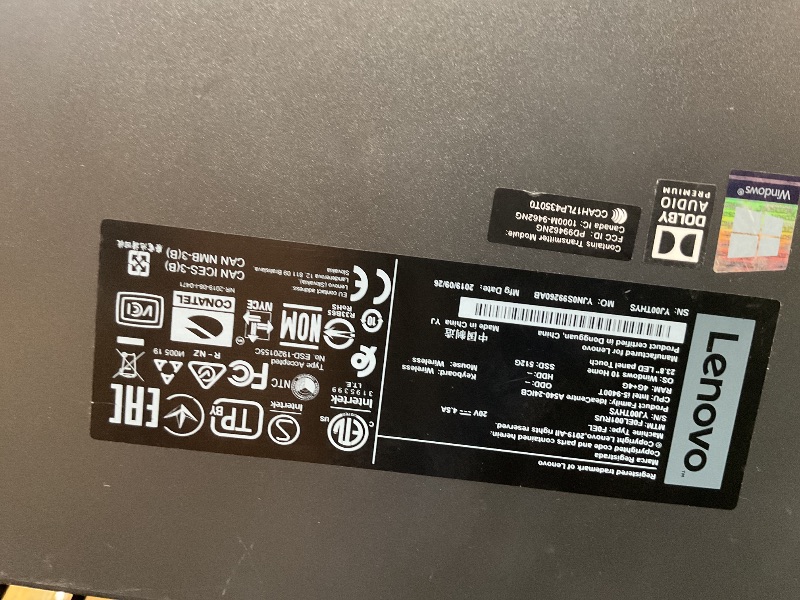 Photo 1 of ** FOR PARTS ONLY ** 
UNABLE TO TEST NO POWER CORD//DIRTY** Lenovo All-in-One Desktop - 23.8" Touchscreen - Intel Core i5-9400T (1.80 GHz) - 8 GB RAM - 512 GB SSD - Windows 10 Home 64-bit - IdeaCentre A540-24ICB (F0EL001RUS)