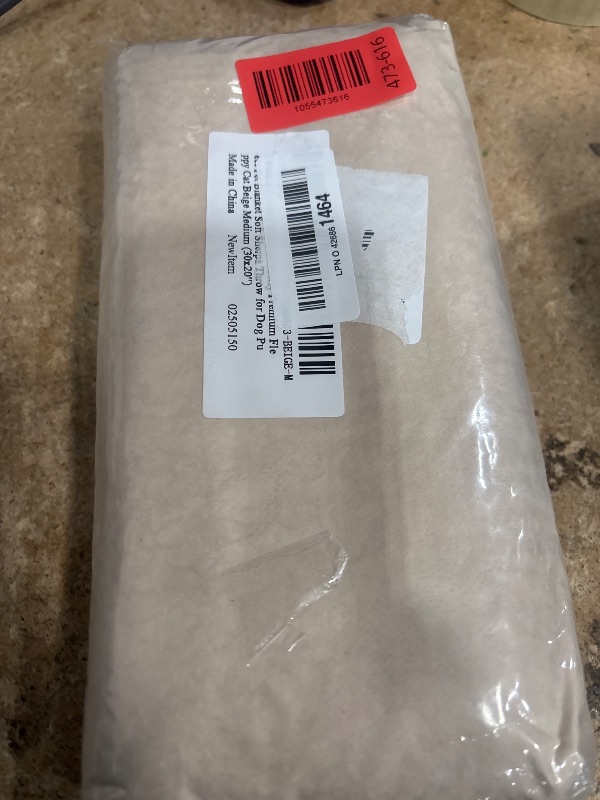 Photo 1 of 1 Pack 3 Calming Blankets Fluffy Premium Fleece Pet Blanket Soft Sherpa Throw for Dog Puppy Cat Beige Medium (30" x20'')