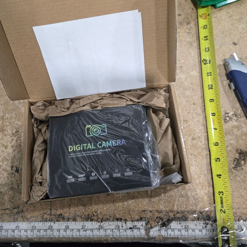 Photo 1 of **UNTESTED** 4K Digital Cameras for Photography, 64MP UHD Autofocus Compact Camera with 32GB SD Card, 2.8" Large Screen and 18X Digital Zoom, Portable Mini Video Camera, Suitable for Kids,Adult,Beginners