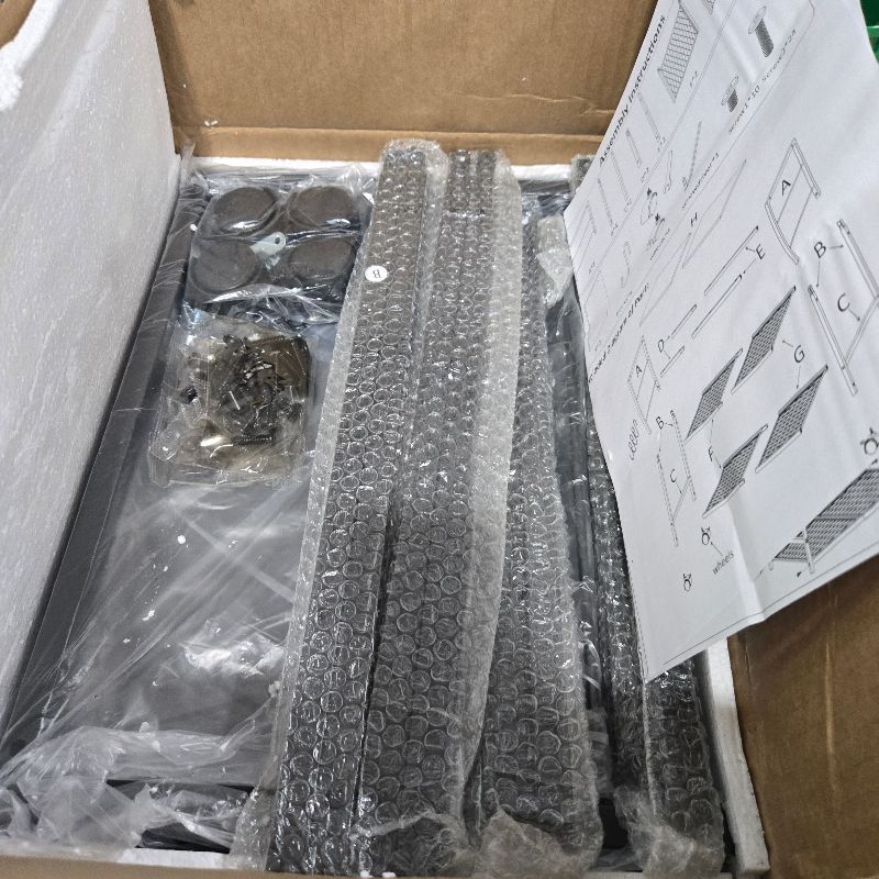 Photo 1 of ThreeHio Rolling Kitchen Microwave Cart, 3 Tier Microwave Table Stand with Storage, Kitchen Utility Cart on Lockable Wheels, Small Coffee Cart Shelf Rack Organizer for Living Room Office, Balcony