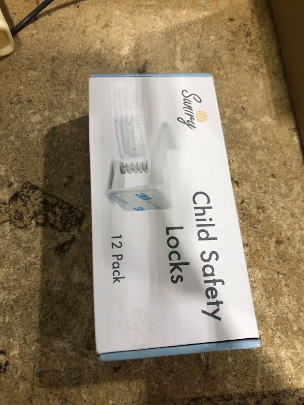 Photo 1 of 12 Pack Cabinet Locks Child Safety | Baby Safety Cabinet Locks NO Drilling 3M Adhesive Baby Proof Drawer Lock Child proofing cabinets latches for Kids Latch for Drawers & Door Child Safety Locks