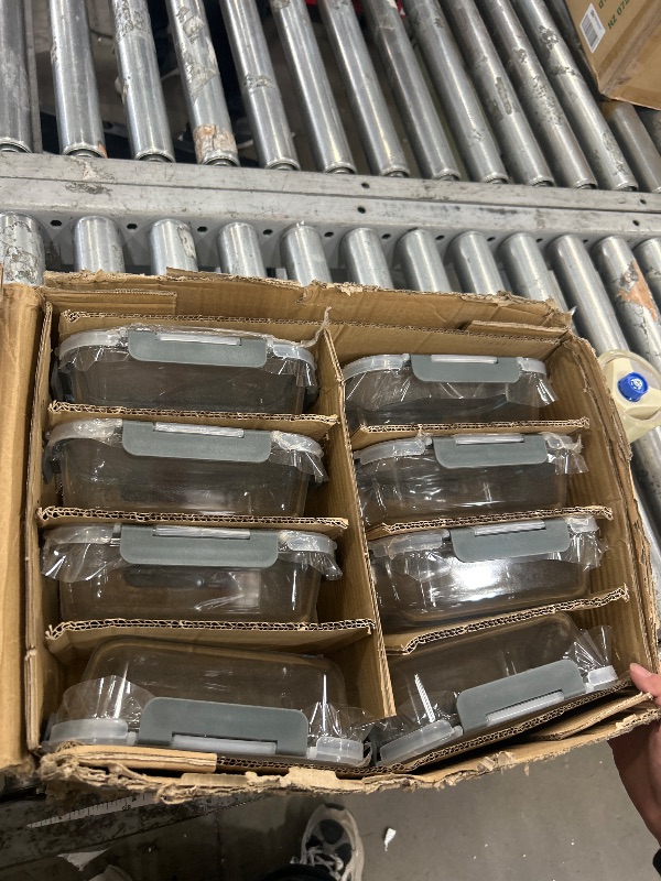 Photo 1 of [8-Pack,30 oz]Glass Meal Prep Containers,Glass Food Storage Containers,Airtight lunch Containers with Lids, Microwave, Oven, Freezer and Dishwasher