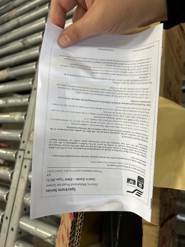 Photo 1 of ***PARTS ONLY***Projector Screen Elite Screens Spectrum, 150-INCH Diag 16:9, Motorized Projection Screen Movie Home Theater 4K/8K Ultra HD Ready, ELECTRIC150H2