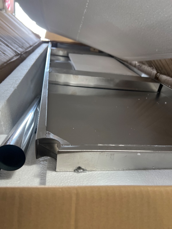 Photo 1 of Stainless Steel Table with Drawers, 71" X 24" Commercial Work Tables with Undershelf & Paper Towel Holder, Metal Kitchen Prep Table for Home Restaurant Garage, Commercial Workbench