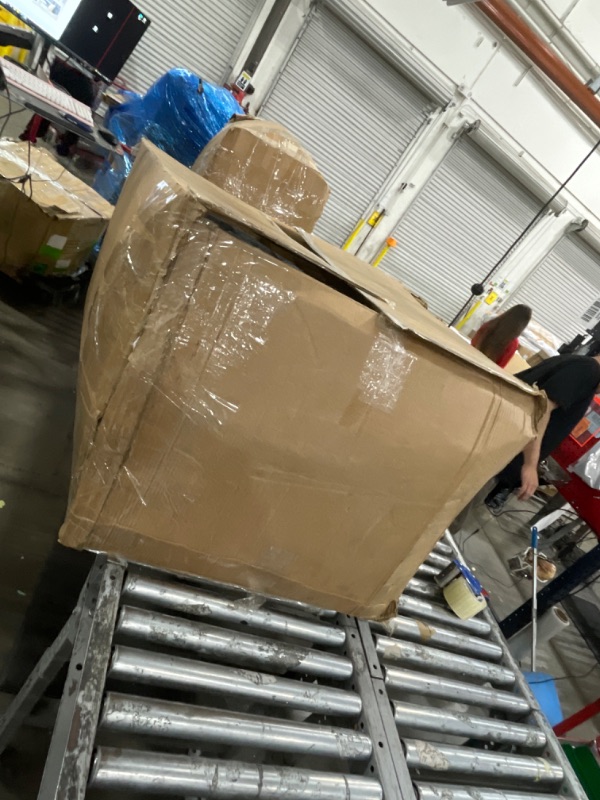 Photo 1 of ***INCOMPLETE***Tbfit Modern Couch, 89" Cloud Sofa, Spring Seat Cushions, Comfy 3-Seater w/Pillows, Chenille Fabric Removable Covers, Soft Upholstered Living Room Furniture for Home Apartment, Dark Gray