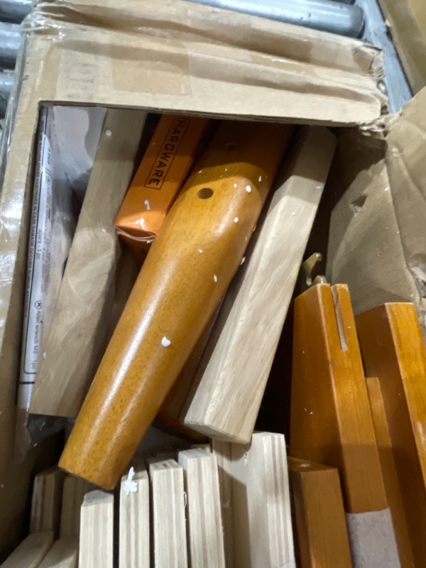 Photo 1 of ***MISSING HARDWARE ***
AFI, Pasadena King Solid Wood Low Profile Platform Bed, Light Toffee