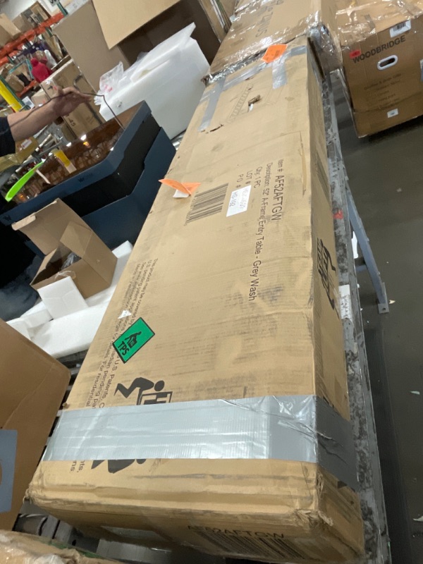 Photo 1 of **PARTS ONLY***Walker Edison Modern Farmhouse Accent Entryway Table Entry Table Living Room End Table, 52 Inch, Grey Wash