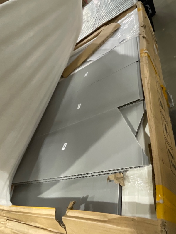 Photo 1 of ***INCOMPLETE***DWVO 6x4.4 FT Resin Storage Shed with Fence-Style and Side Windows, Lockable Door, and Vents for Garden, Backyard, Patio, Lawn, Gray