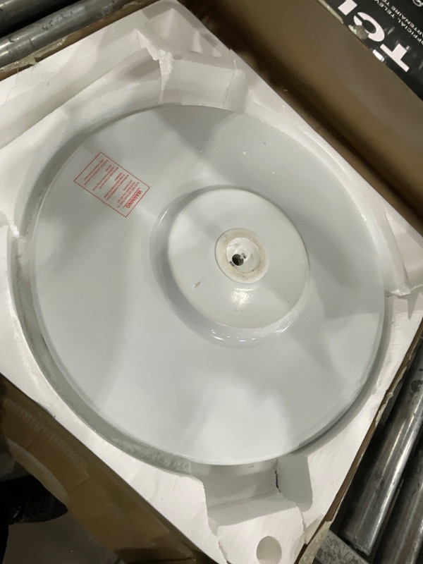 Photo 1 of *** PARTIAL SET *** California Umbrella 50 lbs. Round Concrete Weighted Powdercoated Steel Umbrella Base, White Frame