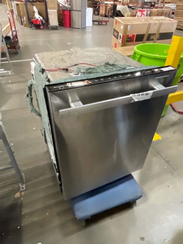 Photo 1 of ***PARTS ONLY***SHARP SDW6757ES Slide-In Dishwasher, Stainless Steel Finish, 24" Wide, Soil Sensors, Premium White LED Interior Lighting, Smooth Glide Rails, Heated Dry Option, Responsive Wash Cycles, Power Wash Zone
