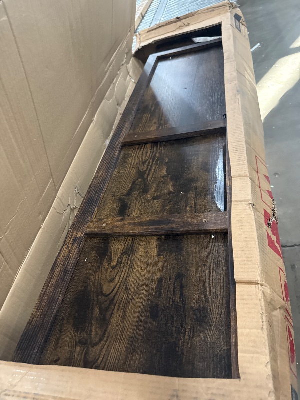 Photo 1 of SONGMICS LED Jewelry Cabinet Standing, Lockable Armoire With Full-Length Mirror and Adjustable Lights, Space-Saving Organizer, Christmas Gifts for Women, Gift Idea, Rustic Brown UJJC008X01