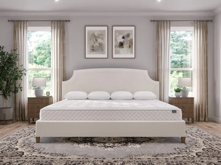 Photo 1 of  Queen Platform Bed with Chime 12 Inch Plush Hybrid Twin Mattress