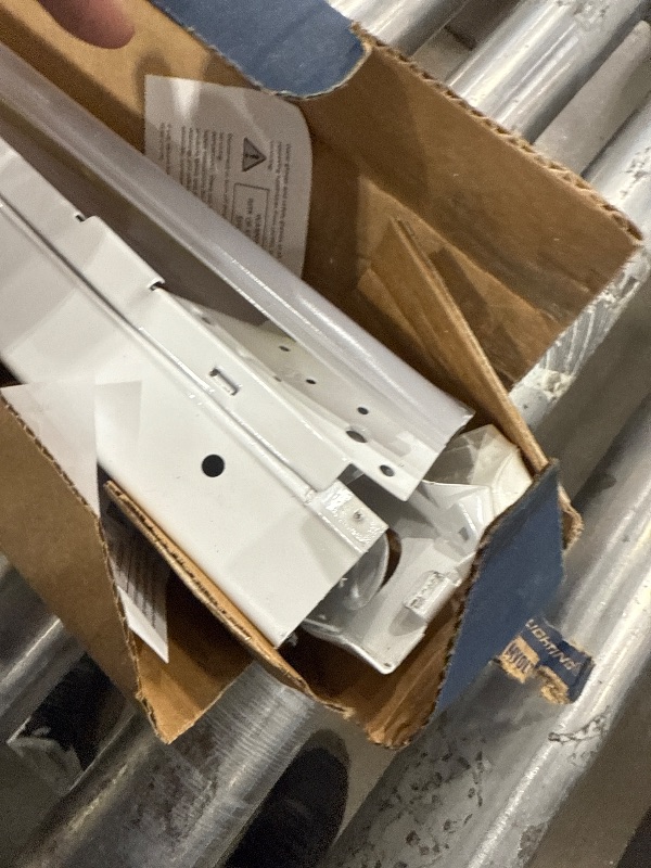 Photo 1 of ***RAIL IS BENT***Lithonia Lighting 1 Light LED Strip Light, 8 Foot Linear LED Ceiling Lighting Fixture, 11000 Lumens, 4000K, Dimmable, MVOLT, for Garage, Closet, Utility Room (MNSS L96 11000LM MVOLT GZ10 40K G1)